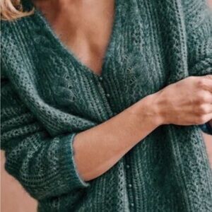 Sezane Sage Green Susanna Cardigan in XXS